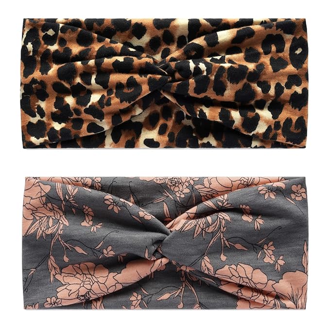 Elastic Knotted Headbands for Women Criss Cross Head Bands for Women's Hair Non Slip Boho Wrap Twisted Hair Accessories