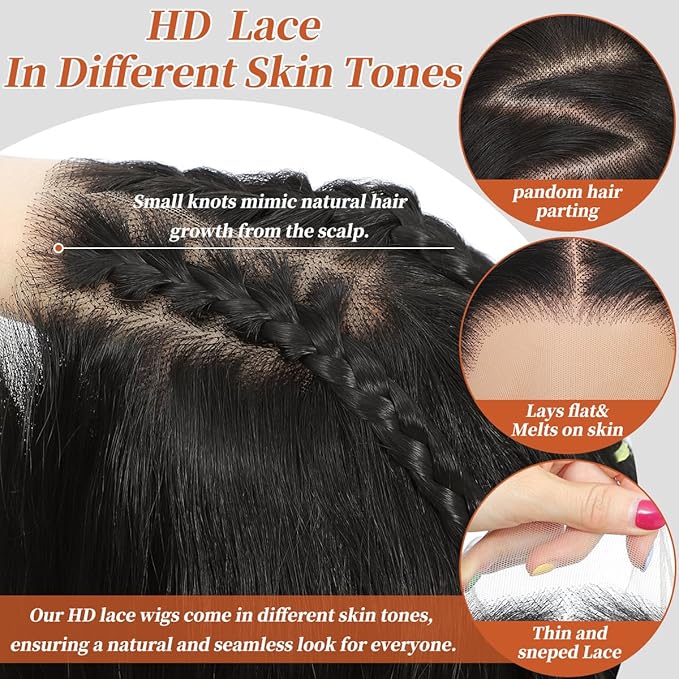 Synthetic Lace Front Wigs Pre Plucked Highlight Brown Mix Black 26 Inch Long Wavy 100% Futura Premium 13x4 HD Lace Wigs For Black Women Ready to Wear Beginner Friendly Daily Party Use