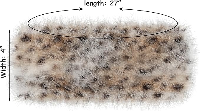 sy soul young Faux Fur Headband with Elastic for Women's Winter Earwarmer Earmuff