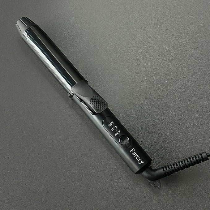 FARERY Travel Curling Iron, 1 Inch Mini Curling Iron Travel Size with 3 Adjustable Temp, 100-240V Dual Voltage, Auto-Off, Ceramic Mini Hair Curler with Keratin&Argan Oil Infuse, Includes Storage Bag