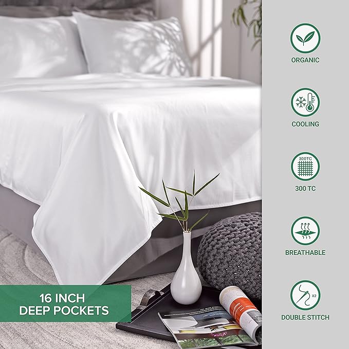 King Pillowcases by Pure Bamboo, Genuine 100% Organic Viscose Derived from Bamboo, Luxuriously Soft & Cooling, Double Stitching, Envelope Closure (2 King Pillowcases, Cobalt Blue)