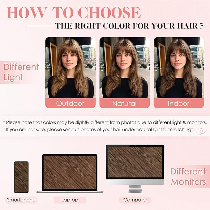 Hairro Human Hair Toppers with Wispy Bangs, 3.5x4.7" Hand-wovened Base for Women with Thinning Hair, Lightweight & Breathable Realistic Scalp, Clip-in Hairpieces for Easy Wear, 14 Inch Dark Brown