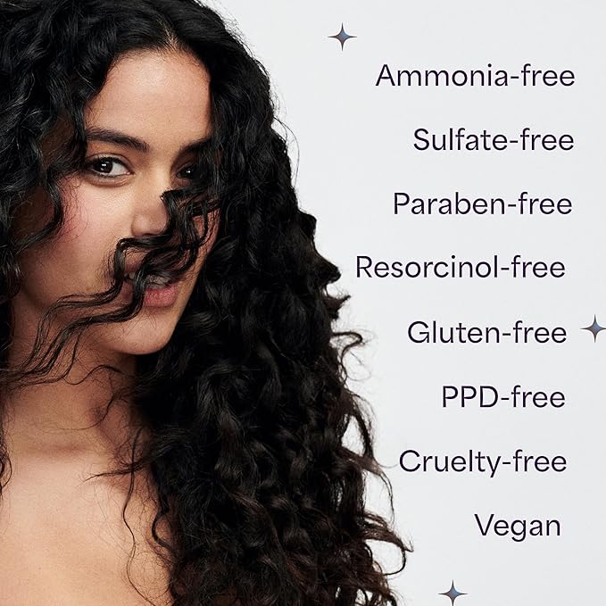 Hally Hair Color Cloud Hair Dye (Black) - Demi-Permanent Foam Hair Color for Women & Men - Mess-Free & Long-Lasting Hair Dye Kit, Hair Coloring Products Wash Out in 4-6 Weeks, Vegan