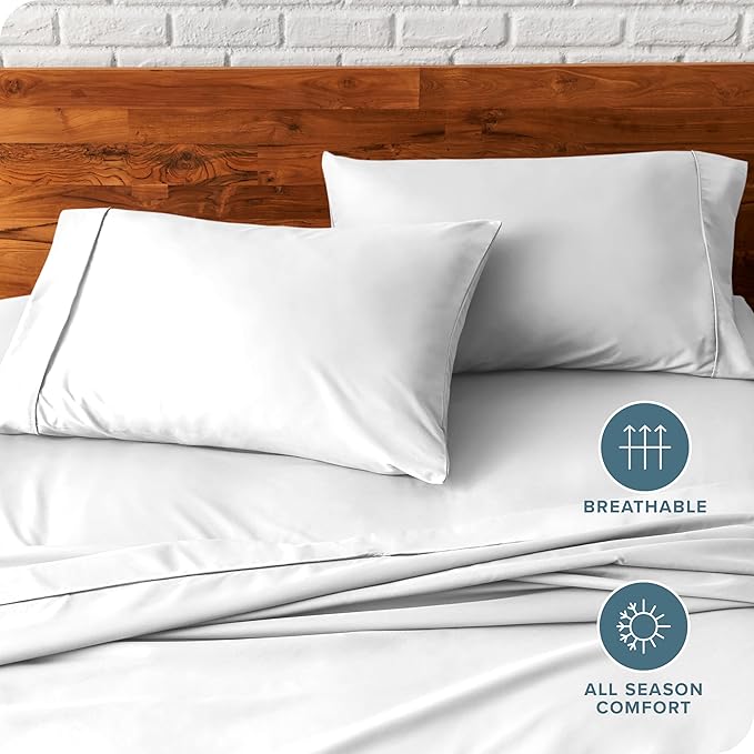 Bare Home Microfiber Pillow Cases - Standard/Queen Size Set of 2 - Cooling Pillowcases - Double Brushed - Light Grey Pillowcases 2 Pack - Easy Care (Standard Pillowcase Set of 2, Cloud Grey)