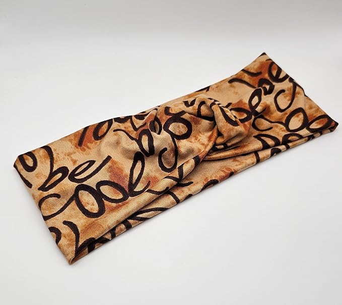 Soft Stretchy Headband, 3-in-1 Versatile Twist Style, One-Piece (Be Cool in Browns, Adult)