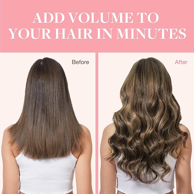 GOO GOO Clip in Hair Extensions Real Human Hair, Remy Human Hair Extensions Clip ins for Women, Natural Human Hair, 18inch 120g 7Pcs, 4D/14/5B Brunette Balayage