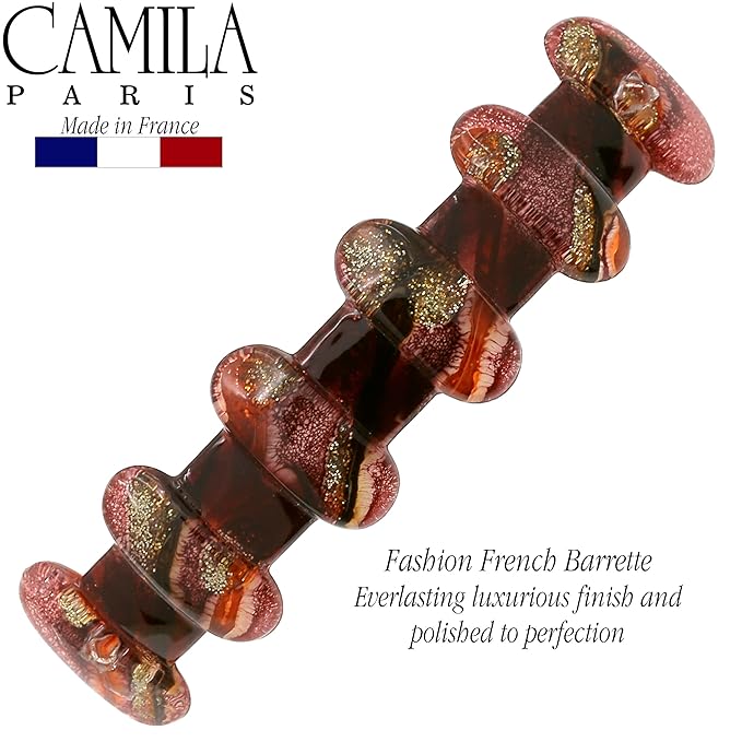 Camila Paris CP3304 French Hair Barrette Clip for Girls for Thick Curly Wavy Long Hair, Strong Hold Grip Hair Clips for Women, Automatic, No Slip Durable Styling Girls Hair Accessories, Made in France