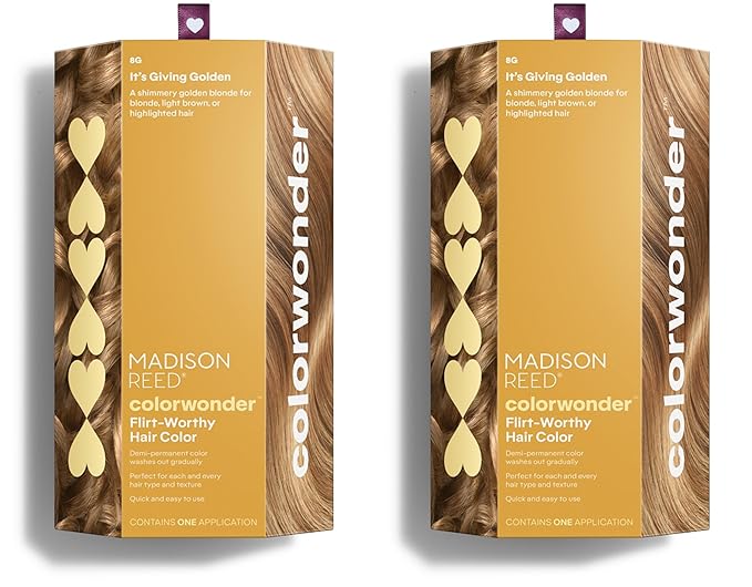 Madison Reed colorwonder Demi-Permanent Hair Color, Effortless At-Home Hair Dye, Ammonia-Free, Cruelty-Free, It's Giving Golden (8G Golden Bold), Pack of 2