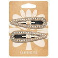 2PCS Rhinestone Hair Clips,Snap Hair Accessories,Decorative Hair Clips,Rhinestone Barrettes For Women Girls(SET15)
