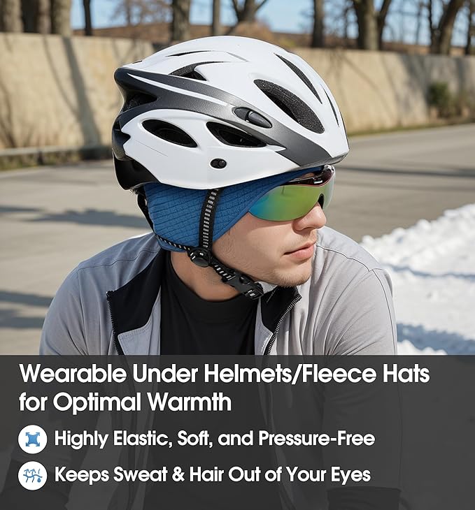 SUNMECI Lightweight Soft Fleece Headband - Breathable Ear Muffs for Men Women in Winter Running Cycling Ski Comfortable Warm for Clod Weather Sports