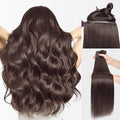 LUVME Invisible Clip in Hair Extensions Real Human Hair, 22 inch 110g 6Pcs, Natural Remy Human Hair Extensions Clip ins for Women, Natural Human Hair Silky Straight Highlight No.2