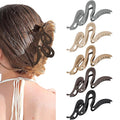 Big Hair Claw Clips 5-Pack 5.1‘ Non-Slip Hair for Women and Girls with Long, Thick Hair Jelly & Matte Clips (Lightning 5pcs 5.1")