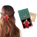 Inspirational Gifts for Women Girls "Guardian Angel" Premium Acetate French Hair Barrette Clip, Unique Cute Birthday Gifts, Christmas Wishing Well Anxiety Relief Christian Gifts With Gift Box