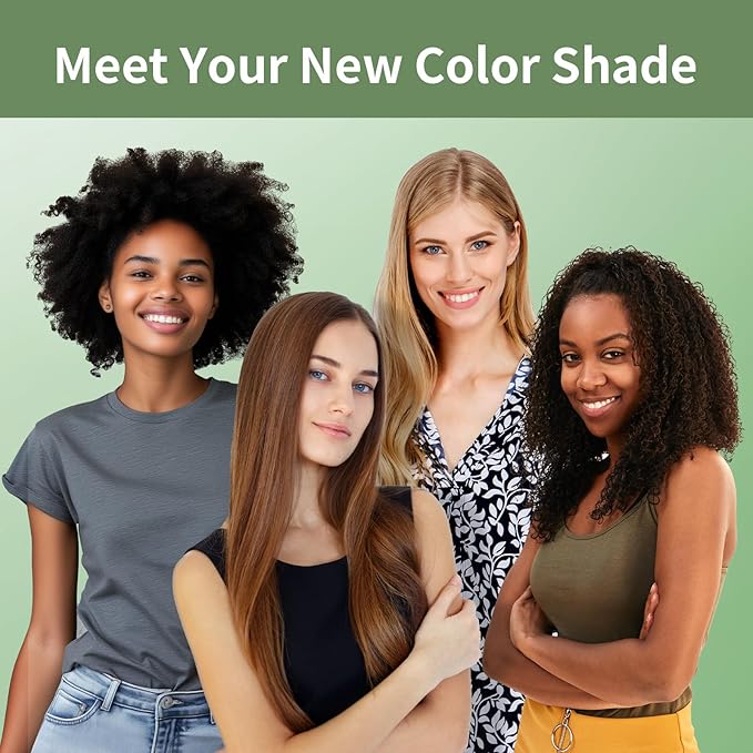 Wine Red Hair Color - 3-in-1 Long-Lasting Natural Dye Shampoo for Gray Hair, Easy Home Use for Men and Women, 16.9 Fl Oz