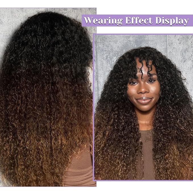 Water Wave Ombre Bundles Human Hair T1B/2/30 Chestnut Brown Ombre Color 2 Bundles of 14 Inch 100% Real Human Hair Unprocessed Raw Material For Quicky Weave