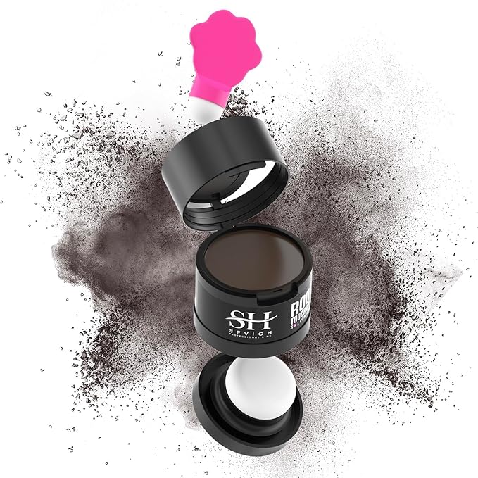 Sevich Hairline Powder 2.0，Instantly Conceals Hair Loss, Root Touch up Powder, Hair Shadow Toppers for Women & Men Thinning Gray Hair, Windproof & Sweatproof, 48H Makeup Lasting, Medium brown