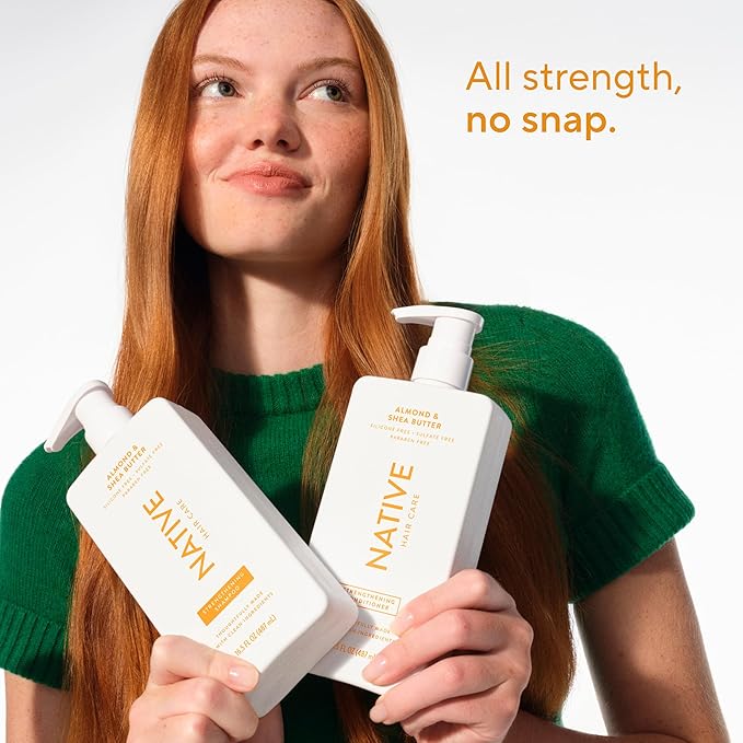 Native Shampoo and Conditioner Contain Naturally Derived Ingredients| All Hair Type Color & Treated, Fine to Dry Damaged, Sulfate & Dye Free - Almond & Shea Butter, 16.5 fl oz each (2 pack)