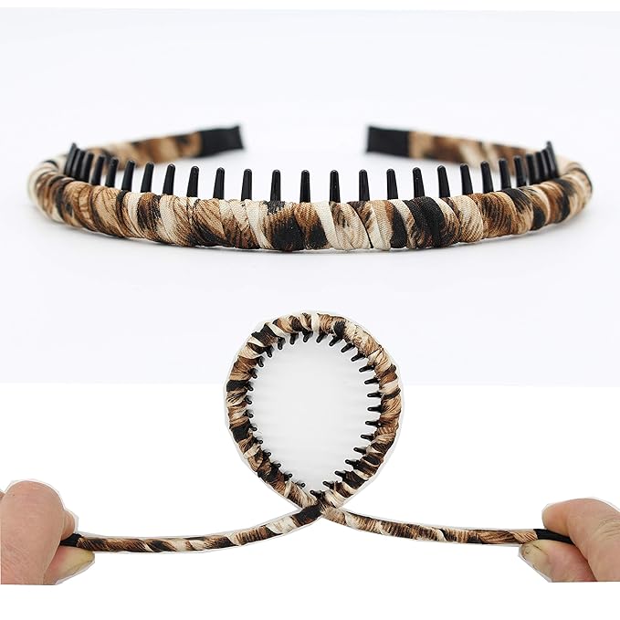 Fashion Comfy Headbands - Short Hair Bands (Teeth Comb,Hoop) - Not Easy To Break (4 Colors)