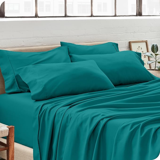 Bare Home Microfiber King Pillowcase Set of 4 - Emerald, 20x40