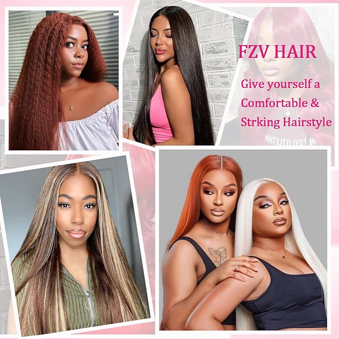 Clip in Hair Extensions Real Human Hair Blonde Kinky Clip in Extensions 8pcs 110g Double Weft Hair Extensions Straight Human Hair Thick End Extensions Human Hair (16inch #613）