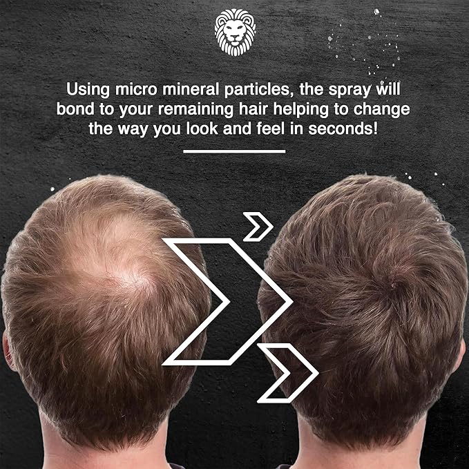 Mane Hair Thickening Spray & Root Touch Up, Seal & Control Combo Pack, Instantly Thicker Hair for Men & Women, Fill in Hairlines and Hide Thinning and Fine Patches - Dark Brown, 12 Colors (6.76 oz)