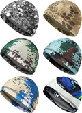 SATINIOR 6 Pcs Cooling Skull Cap Helmet Liner Sweat Wicking Cap Hard Hat Liner Bandana for Men Women Sports Cycling Running
