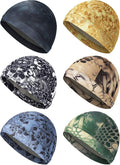 SATINIOR 6 Pcs Cooling Skull Cap Helmet Liner Sweat Wicking Cap Hard Hat Liner Bandana for Men Women Sports Cycling Running