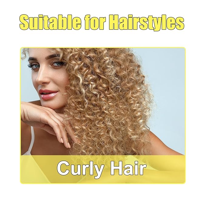 VOCOSTE Afro Hair Pick Comb Large, Plastic, Black - Curly Hair Styling Tool for Men & Women