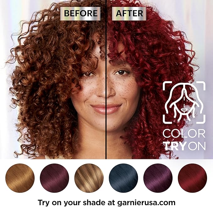 Garnier Hair Color Nutrisse Ultra Color Nourishing Creme, V2 Dark Intense Violet (Spiced Plum) Purple Permanent Hair Dye, 2 Count (Packaging May Vary)