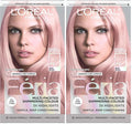 L'Oreal Paris Feria Multi-Faceted Shimmering Permanent Hair Color, P2 Rosy Blush (Smokey Pink) (Pack of 2)
