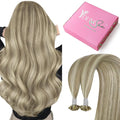 YoungSee K Tip Hair Extensions Real Human Hair Light Brown K Tip Extensions for Women Light Brown Highlight Blonde Hair Extensions K Tip 22in Ktip Hair Extensions Remy Human Hair Straight 50s/50g