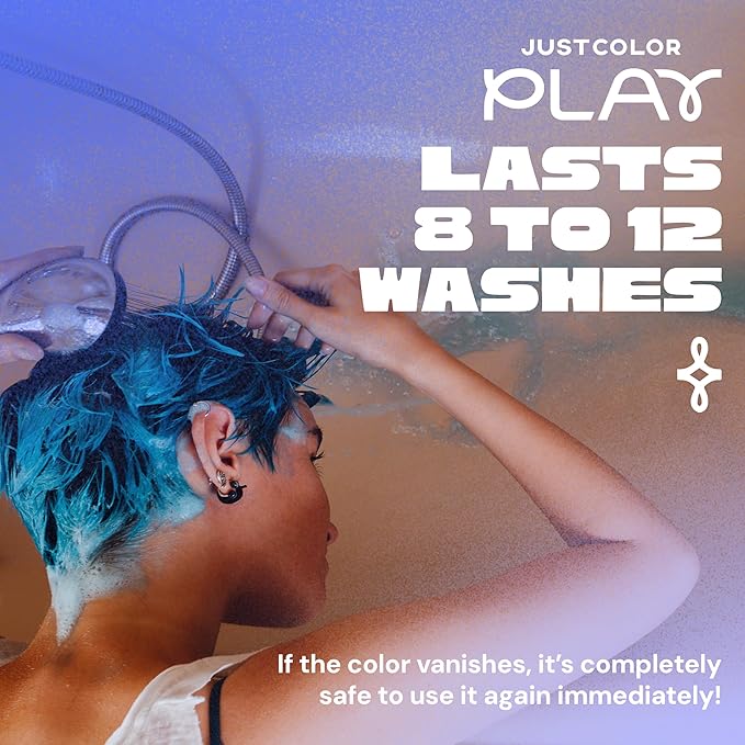 Just Color Hair Dye Spray | Semi-Permanent | Adjustable Tone | Sets in 10 Minutes | Stain-Free | Lasts 8-12 Washes | Yuzu Yellow Hair Dye Spray | Ammonia & PPD Free | Pack of 2