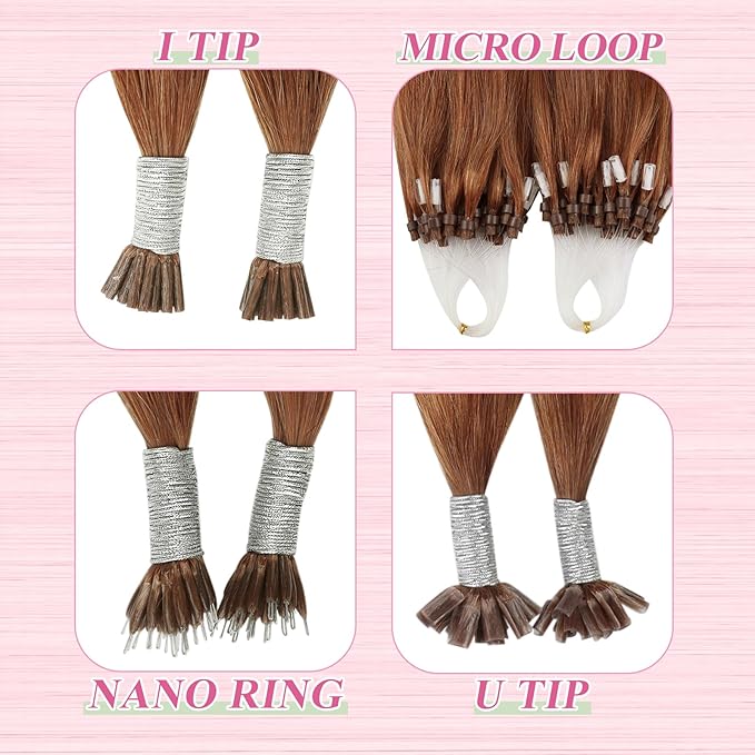 YoungSee U Tip Hair Extensions Copper U Tips Human Hair Extensions Copper Hair Utip 20In 50s/50G