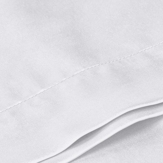 BEDELITE Satin Body Pillow Cover, Super Soft and Cooling Body Pillow Pillowcase for Hair and Skin, Breathable Silky Full Long Pillowcase Cover(20"x54", White)
