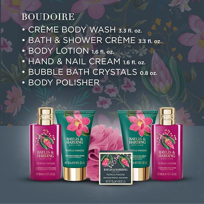 Baylis & Harding Boudoire Tropical Paradise Luxury Pamper Present Gift Set - Vegan Friendly