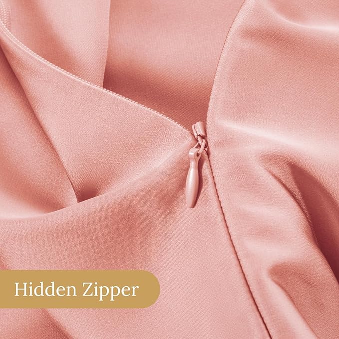 INFIIXSO Mulberry Silk Pillow Cases King Size Set of 2, Silk Pillowcase with Hidden Zipper 20"x36", Extraordinary Smooth and Soft Pillow Case for Hair and Skin(Blush Pink, 2 Pack)