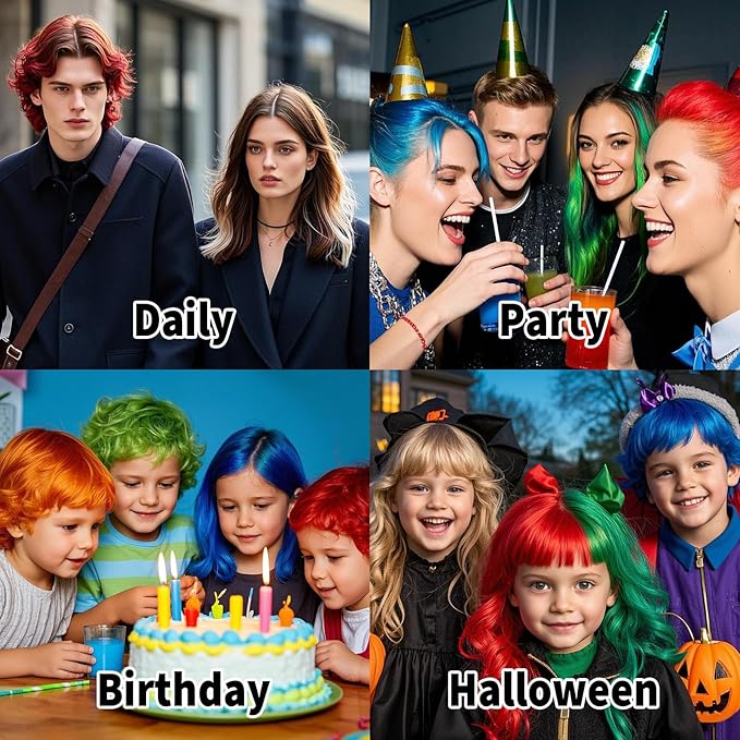 Halloween Hair Spray,Temporary Hair Color Spray for Women Kids Men,Washable Hairspray,Colored Hair Spray,Color Hairspray for Halloween,Party,Cosplay,Christmas Day (03#Blue)