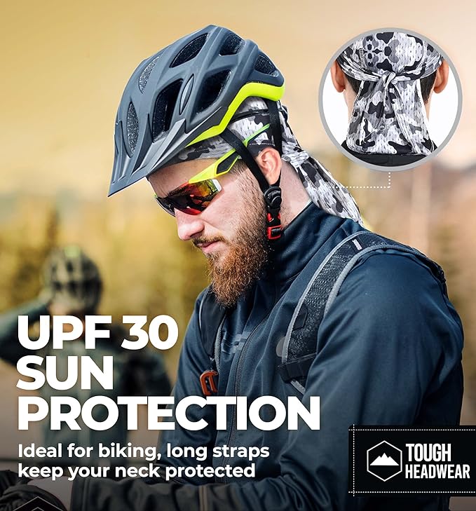Cooling Helmet Liners - Do Rag Skull Caps for Men - Cooling Head Wraps, Hard Hat Liner - Motorcycle Pirate Bandana