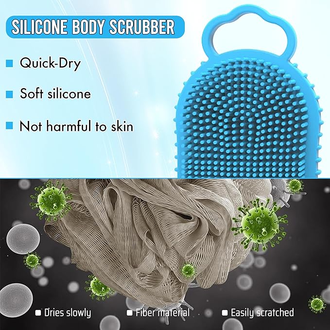 Multi-Function Silicone Scalp Scrubber and Shampoo Brush Soft Scalp Massager for Exfoliation, Dandruff Removal, Relaxation, Supports Circulation & Growth, Scalp Brush Comfy for Wet & Dry Use in Shower