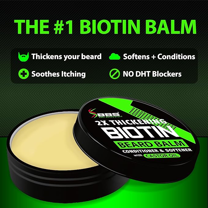 Beard Growth Kit for Thicker Fuller Beard - Includes Beard Balm and Mustache Wax, Biotin Gummies, Beard Growth Serum, and 11-in-1 Beard and Hair Wash & Conditioner - Complete Facial Hair Kit