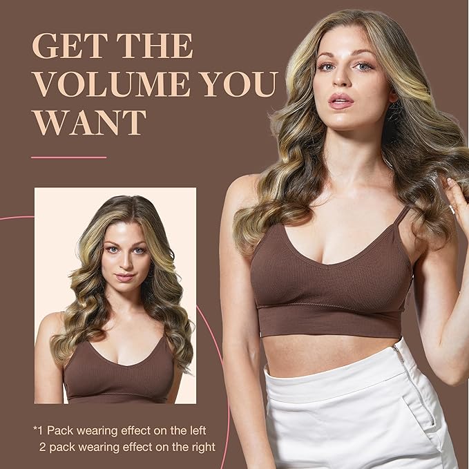GOO GOO Clip in Hair Extensions Real Human Hair, Remy Human Hair Extensions Clip ins for Women, Natural Human Hair, 20inch 150g 9Pcs, 2/6/18 Balayage Brown to Dirty Blonde