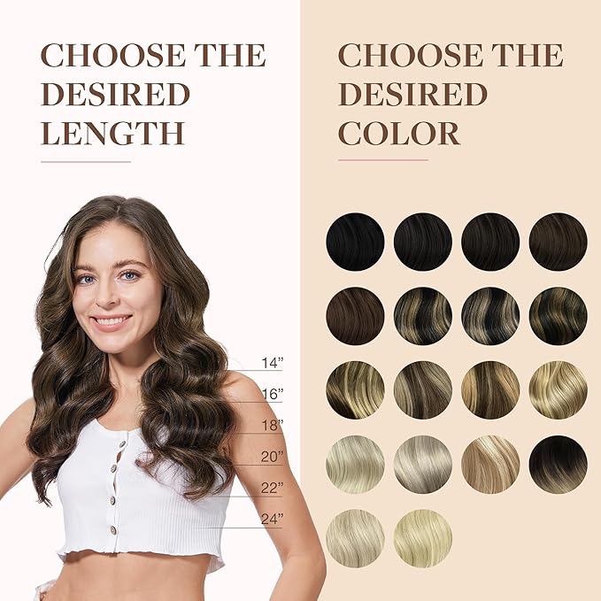 GOO GOO Clip in Hair Extensions Real Human Hair, Remy Human Hair Extensions Clip ins for Women, Natural Human Hair, 14inch 130g 9Pcs, 1B/6/1B Balayage Natural Black to Chestnut Brown