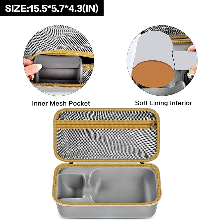 ANKHOH Case Holder Compatible with Dyson Supersonic Hair Dryer, Blow Dryer Storage Bag Fits for Dyson Supersonic Limited Gift Set Edition and Accessories(Box Only-Grey