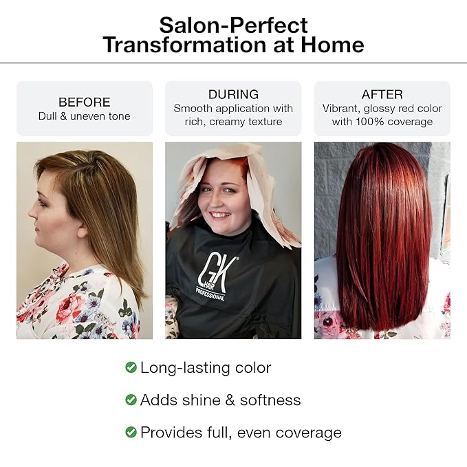 GK HAIR Global Keratin Permanent Hair Cream Color with 87+ Shades (3.4 Fl Oz/100ml) Nourishing & Cleansing Colors for Styling Long Lasting Natural Toner