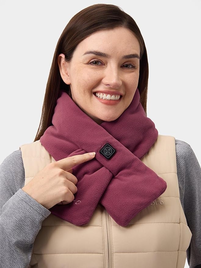 ORORO Heated Scarf, Up to 12 Hours of Warmth, Heated Neck Warmer with Rechargeable Battery