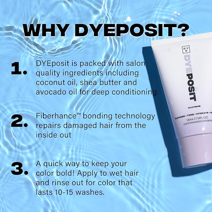 Good Dye Young Color Depositing Mask, DYEposit Color Depositing Conditioner, Toning Treatment, Tone & Enhance Color-Treated Hair - Semi Permanent Hair Dye, Vegan and Cruelty-Free (Copper) 4 fl oz