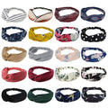 DRESHOW 20 Pack Turban Headbands for Women Elastic Back Twisted Hair Bands Face Vintage Cross Head Wrap Hair Accessories