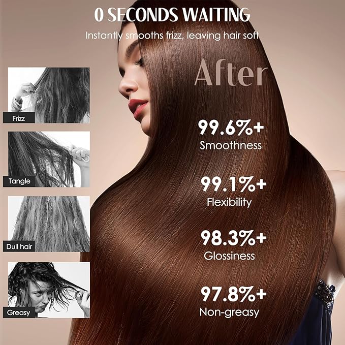 Hair Serum, Anti Frizz Control Hair Oil Repair, Nourishing Treatment for Split Ends and Frizzy Dry Curly Thick Coarse Hair, 3.52 Fl Oz