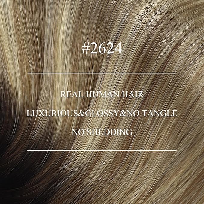 YoungSee Nano Ring Hair Extensions Ombre Dark Brown to Blonde Pre Bonded Nano Beads Human Hair Extensions Long Straight Nano Ombre Hair Extension Cold Fusion 20inch 50g 50s