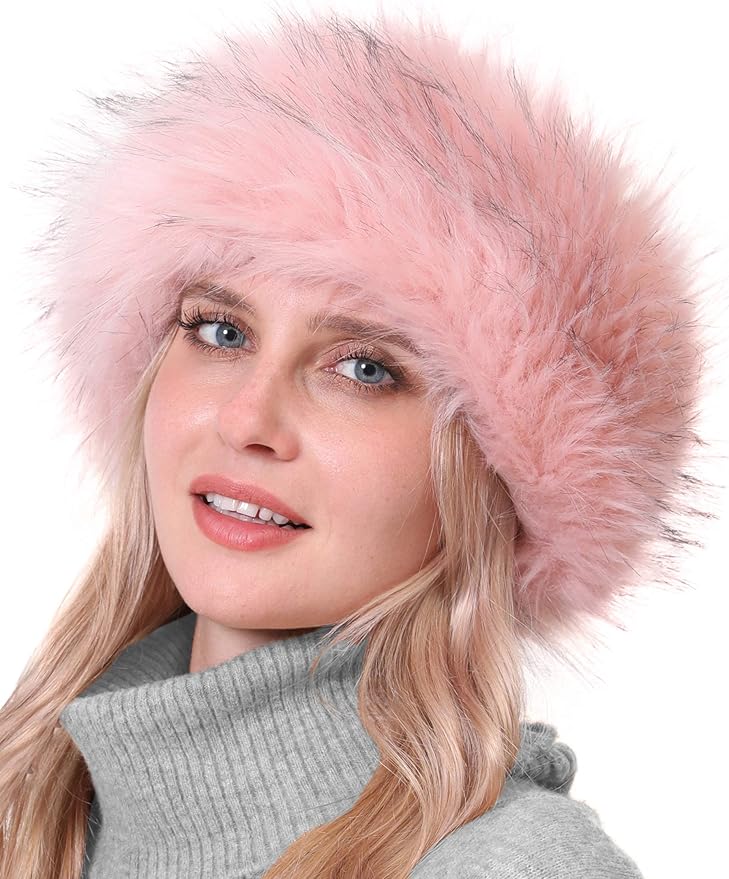 sy soul young Faux Fur Headband with Elastic for Women's Winter Earwarmer Earmuff